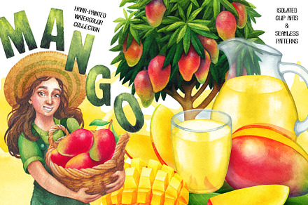Watercolor Mango collection