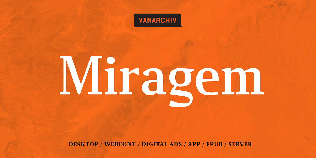 Miragem, a Serif Font by Vanarchiv (Photo 1 of 8)
