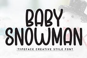 Baby Snowman | Script Font, a Script Font by Scratchones (Thumbnail 1 of 8)