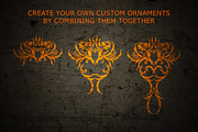 100 Retro Flower Ornaments, a Brush Add-On by xresch (Thumbnail 2 of 12)