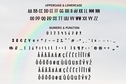 Rainbow Monday | Script Font, a Script Font by Scratchones (Thumbnail 7 of 8)