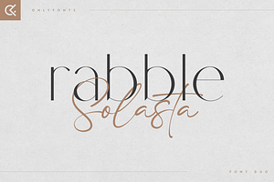 Rabble & Solasta - modern font duo, a Script Font by Only Fonts