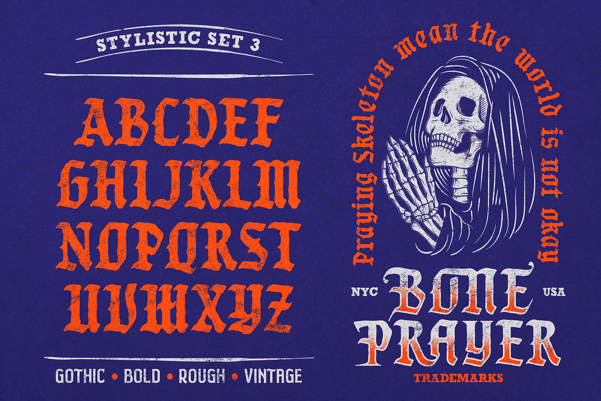 Monkeys Twenty Blackletter, a Blackletter Font by alit design (Photo 10 of 17)