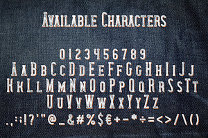 Wanted Denim Layered Font