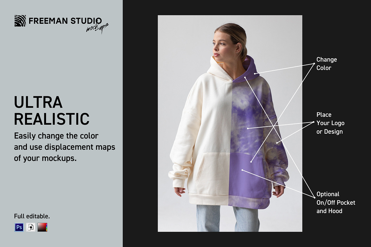 Hoodie Mockup Set, a Hoody Mockup by Freeman Studio (Photo 4 of 16)