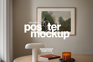 DIN A Landscape Interior Mockup
