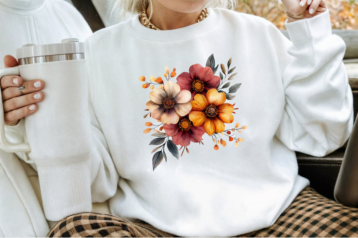 Sunset Fall Flowers Clipart Collecti, an Illustration by Sublimation Artist (Photo 4 of 6)