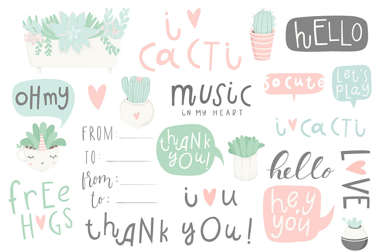 Sweet succulent & cacti collection♥️, a Decorative Illustration by Artnis (Photo 7 of 11)