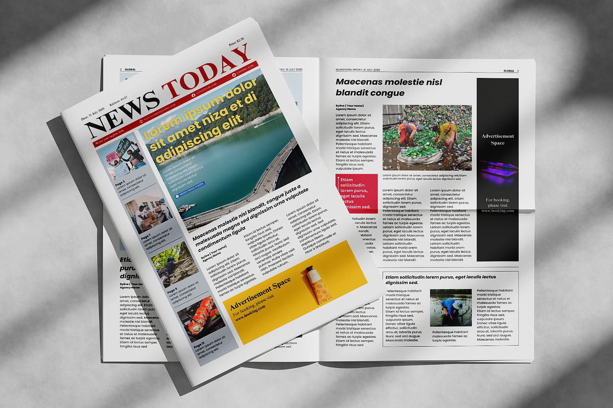 News Today Tabloid Newspaper, a Magazine Template by Oshin Design (Photo 4 of 5)