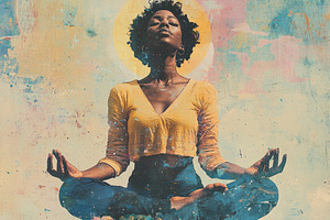 woman meditating in lotus position., a Photo by Pictures for you!!!!!!!!!