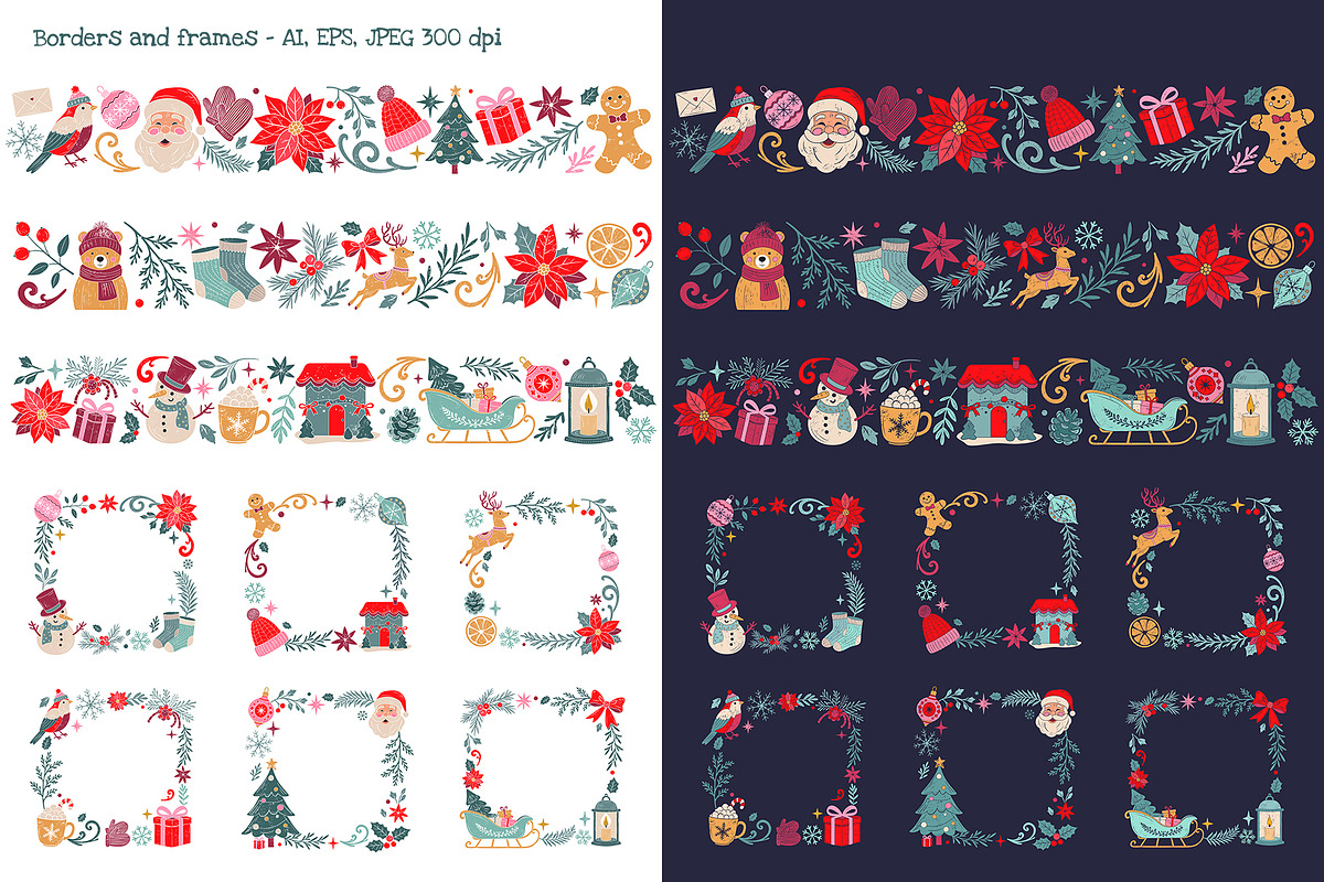 Magical Christmas. Vector Clipart, a Seasonal Illustration by Hanna's ArtLab (Photo 4 of 8)