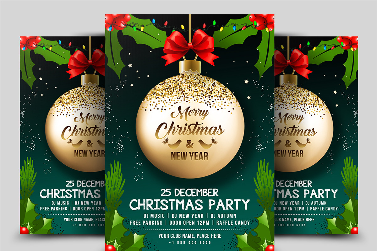 Christmas Flyers Bundle, a Flyer Template by AfzaalGraphics (Photo 5 of 7)