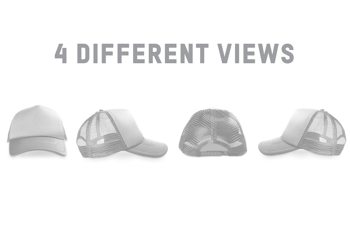 Trucker Hat Mockups, a Hat Mockup by Pixel Sauce™ (Photo 5 of 5)