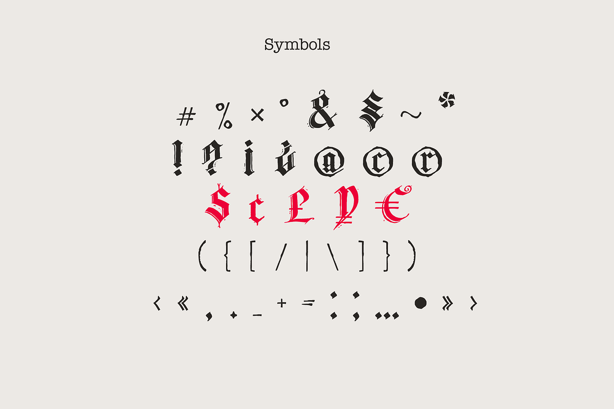 Landsknecht's Sword Blackletter font, a Blackletter Font by kaer_shop (Photo 7 of 11)