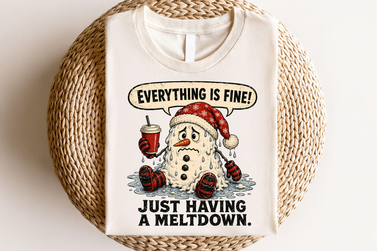 Everything is Fine PNG Christmas PNG, a Seasonal Illustration by CraftArtStudio (Photo 4 of 4)