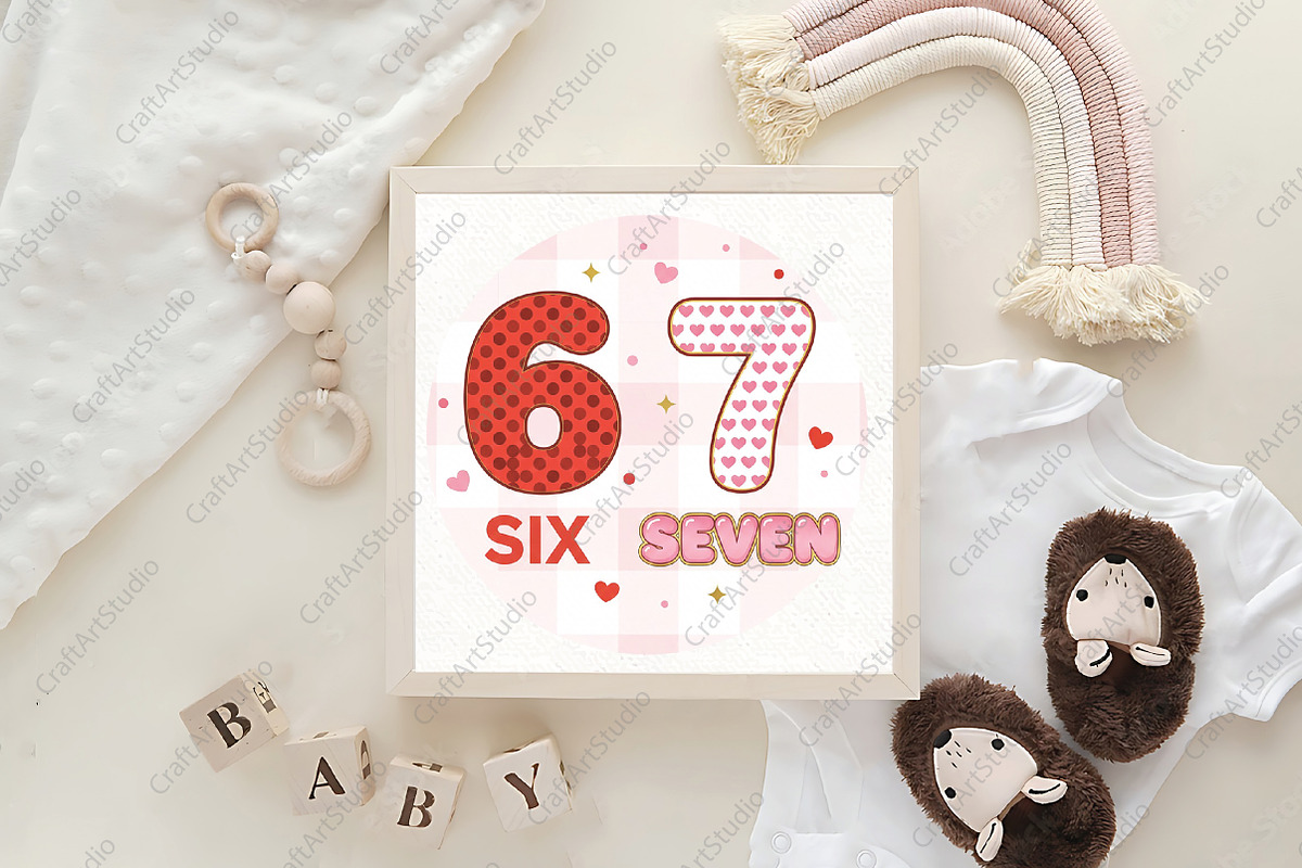 Six Seven Valentine PNG, an Illustration by CraftArtStudio (Photo 4 of 4)