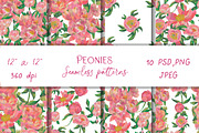 Peony Pattern Crayons  Seamless, a Pattern Graphic by Lucyinyourheart (Thumbnail 1 of 10)