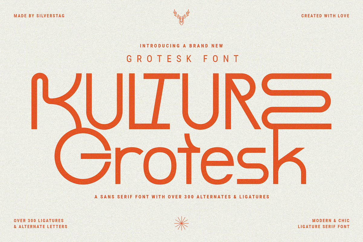 KULTURE GROTESK - Modern Sans Serif, a Sans Serif Font by SilverStag Type Foundry (Photo 1 of 27)