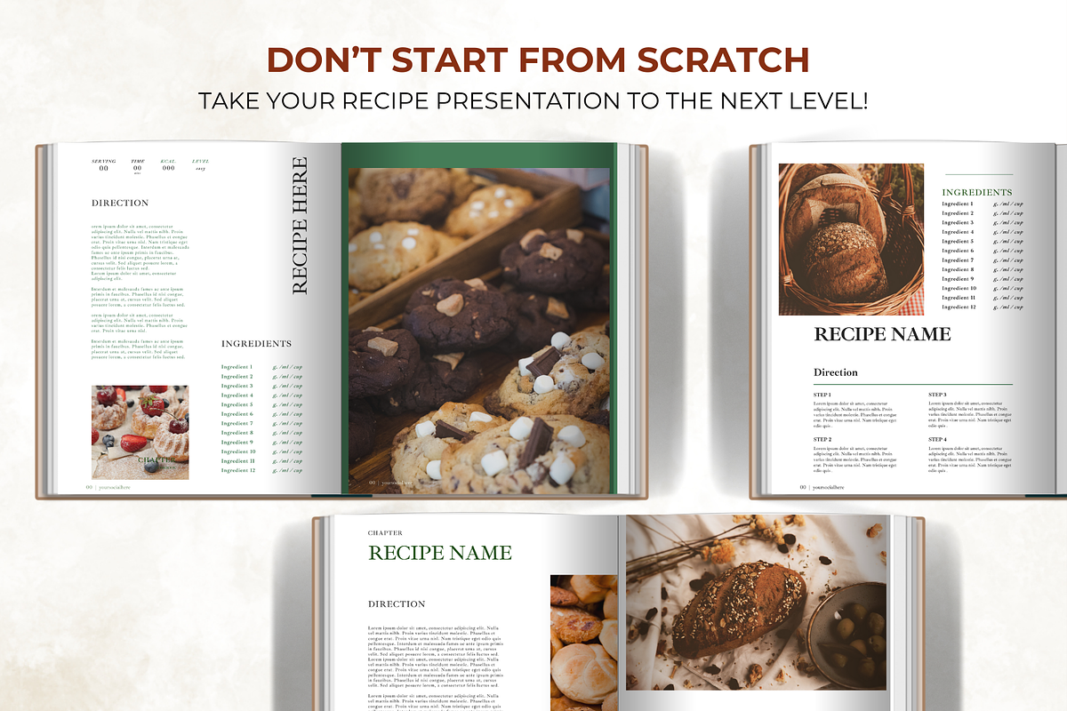Recipe Book Template for Canva, a Presentation Template by Digital By Nikoleta (Photo 5 of 8)