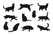 Cat Silhouettes Collection, an Animal Illustration by PsychocheArt (Thumbnail 2 of 3)