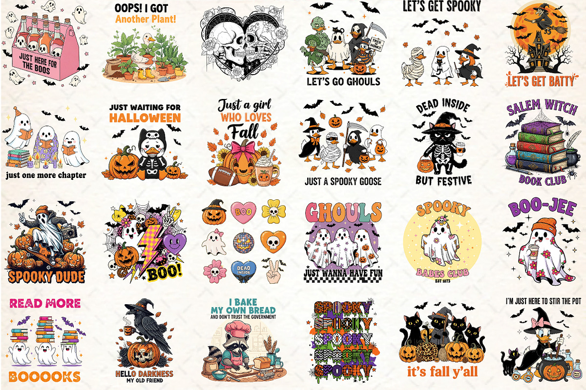Funny Halloween Sublimation Bundle P, an Illustration by DreamCafeArt (Photo 2 of 7)