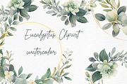 Eucalyptus Frames Clipart Greenery, a Decorative Illustration by LeCoqDesign (Thumbnail 1 of 5)