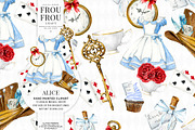 Alice in Wonderland Clipart, an Illustration by Frou Fou Craft (Thumbnail 1 of 4)