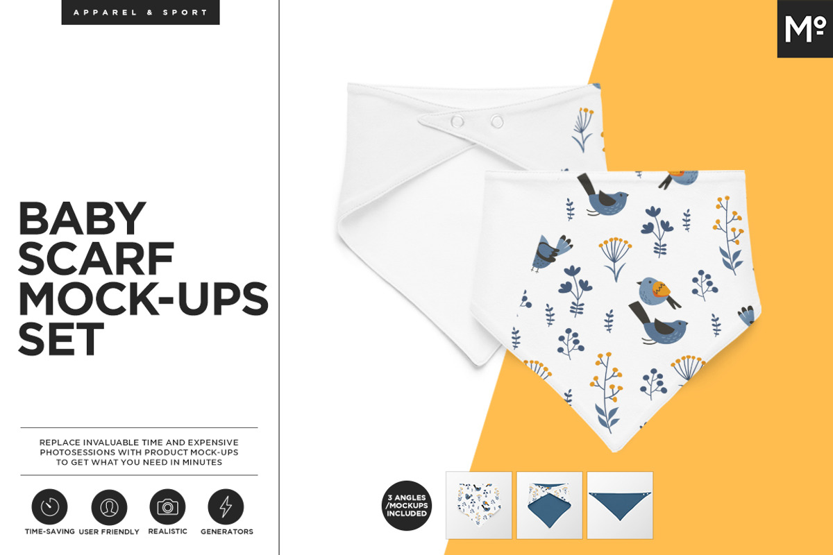 Baby Scarf Mock-ups Generator, an Apparel Mockup by Mocca Mockups Store (Photo 1 of 9)