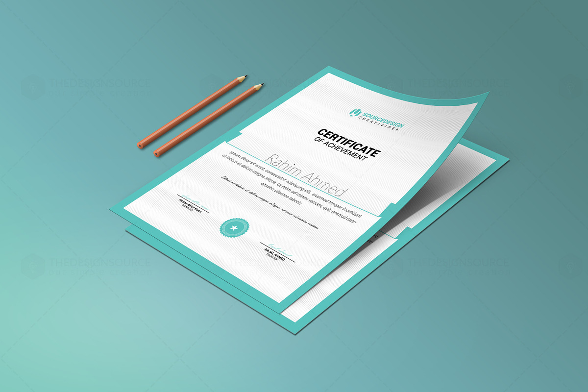 Certificate Template, a Stationery Template by thedesignsource (Photo 4 of 8)