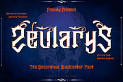 Zeularys - Decorative Blackletter, a Blackletter Font by Dhabee (Thumbnail 1 of 16)