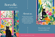 Botanical Cat Clipart Templates, an Animal Illustration by ARTOZEN DIGITAL (Thumbnail 7 of 16)