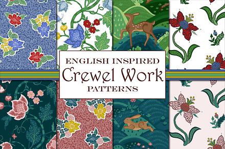 Crewelwork Patterns Jacobean Style