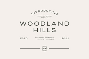 Woodland Hills Modern Display Font