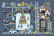 Christmas in big city. Vector maps., an Illustration by bioraven (Thumbnail 3 of 12)