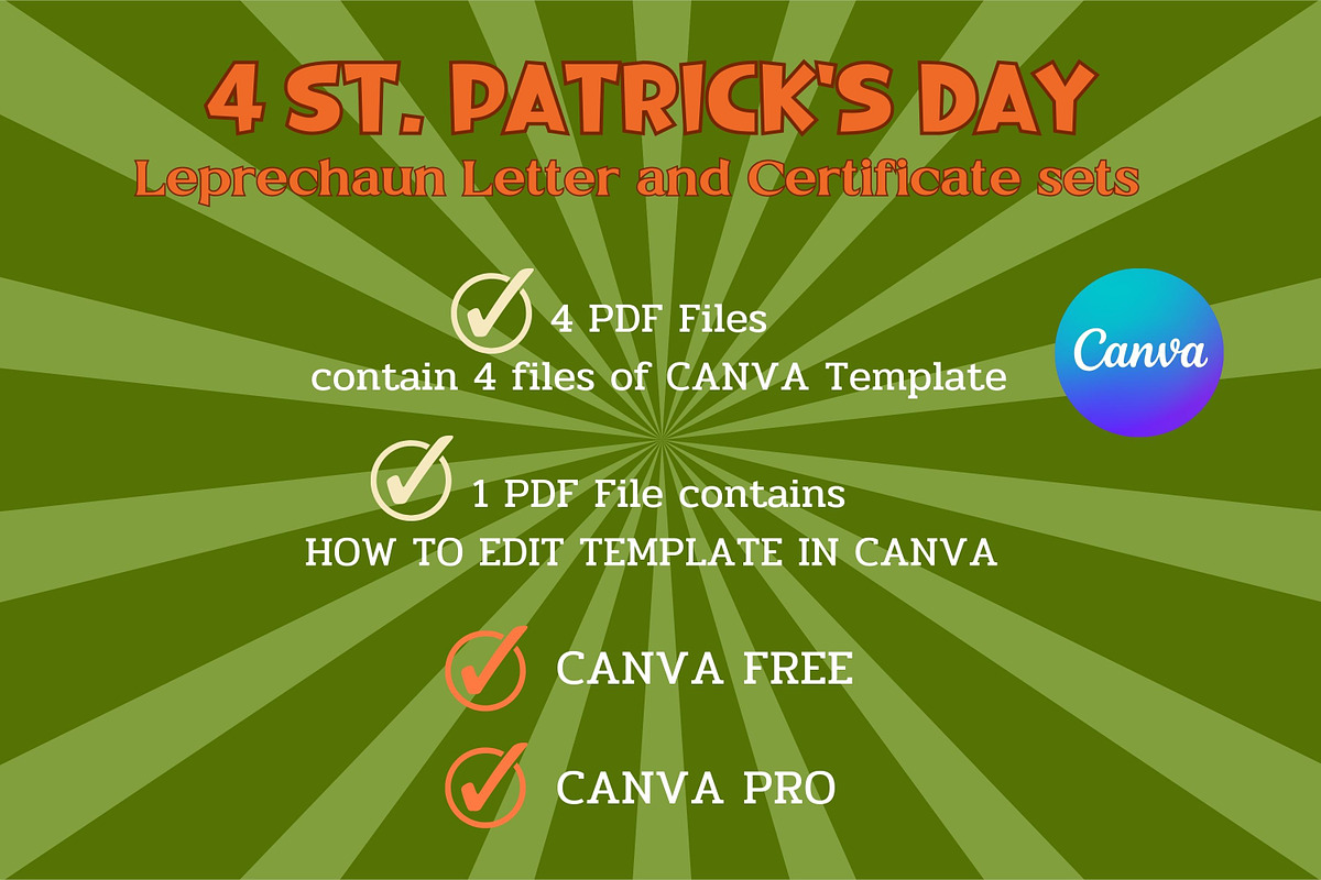 4 Leprechaun Letter&Certificate sets, a Print Template by Adalin Shop (Photo 8 of 8)