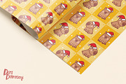 Capybara Christmas Wrapping Paper, an Illustration by Dori Debreceni draws (Thumbnail 1 of 4)