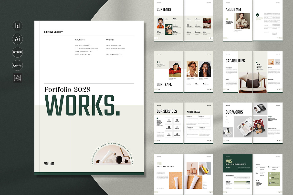 Works | Portfolio Template, a Brochure Template by Spark_Creative (Photo 1 of 15)