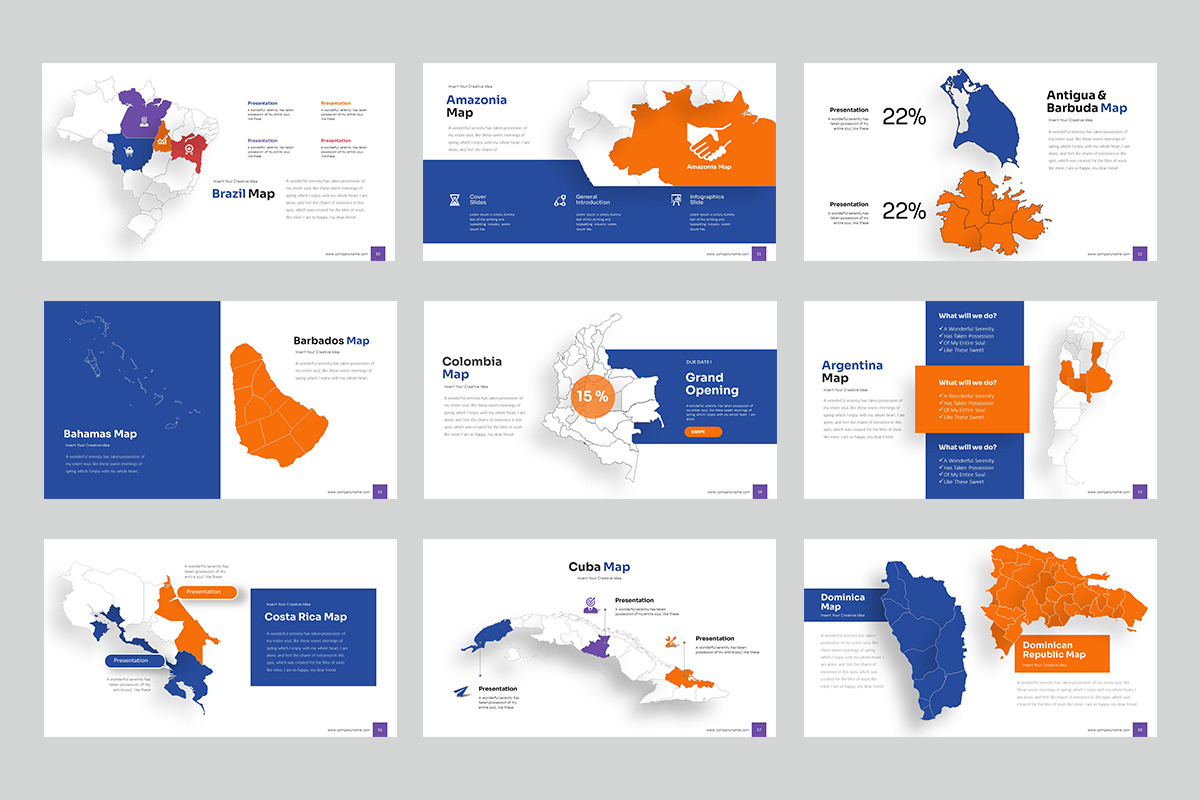 Americas Maps Keynote Templates, a Presentation Template by Stock Shape (Photo 2 of 4)