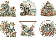 Whimsical Summer Grandpa Clipart, an Illustration by Designking (Thumbnail 2 of 5)