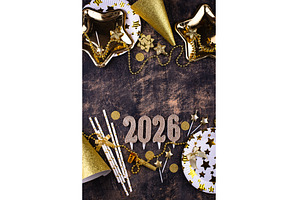 2026 New year background with golden, a Holiday Photo by Yulia Furman