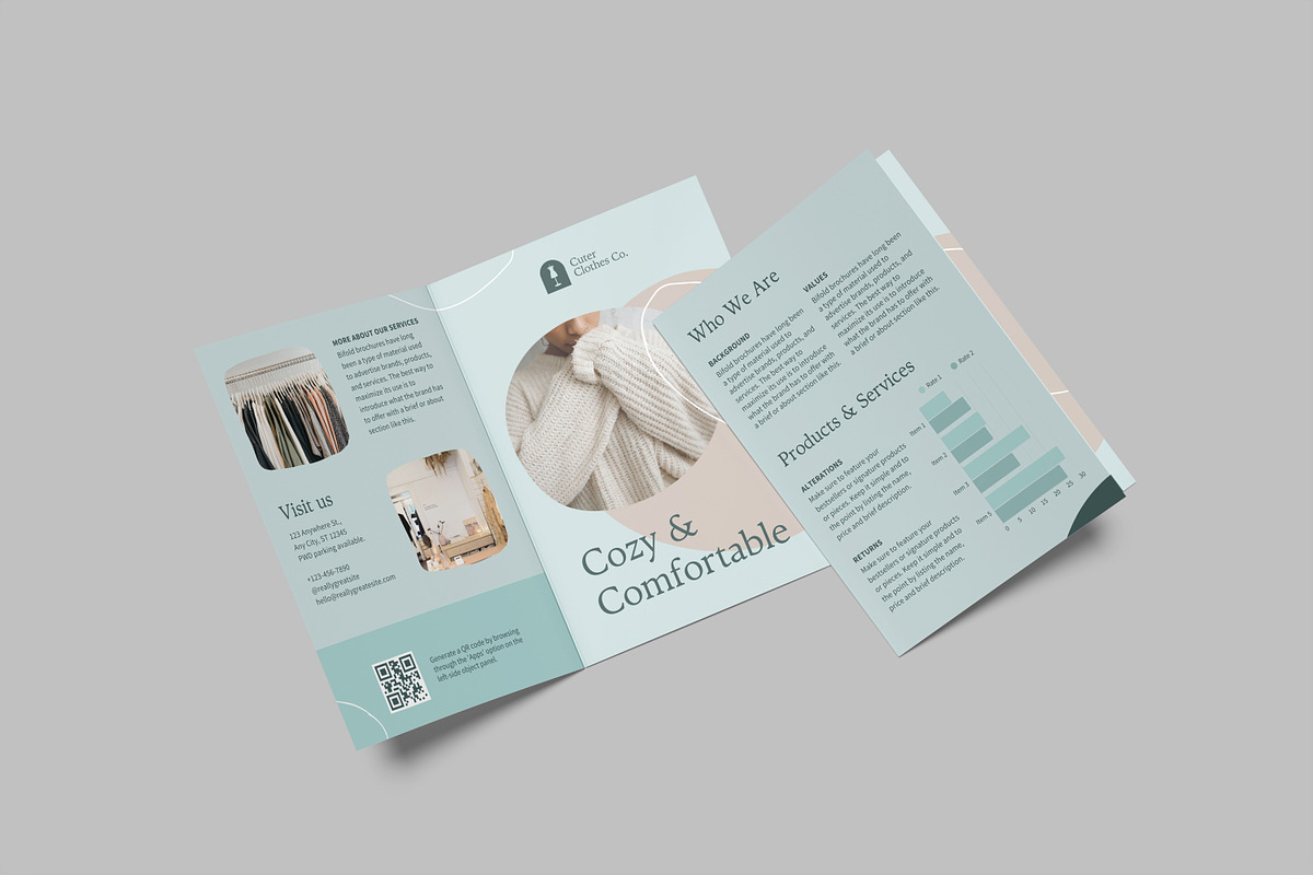A5 Bifold Brochure Mockup, an Advertising Mockup by lamorastudio (Photo 12 of 12)
