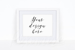 Simple White Frame Mockup Horizontal