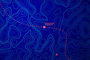 Topographic Map With Route, a Background Graphic by Black White Mouse Design (Thumbnail 3 of 3)