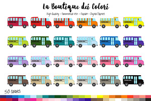 50 School Bus Clip Art