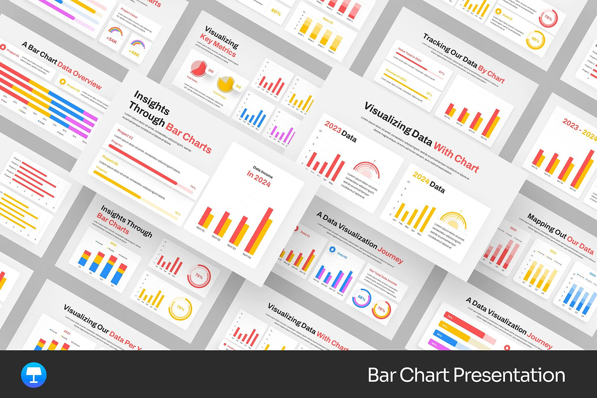 Bar Chart Diagram Keynote Templates, a Presentation Template by Fit-tee (Photo 2 of 2)