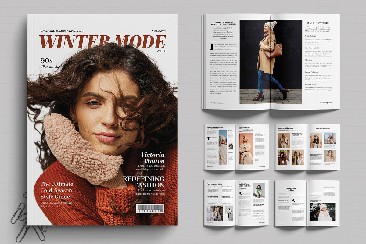 Winter Fashion Magazine Template