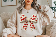 Crochet Yarn Valentine Coquette Bow, a Seasonal Illustration by YA Design (Thumbnail 1 of 4)