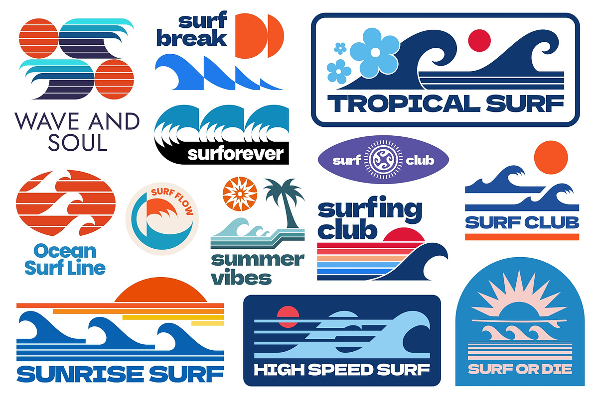Surf Logo Graphics, an Object Graphic by Firowerk (Photo 5 of 10)