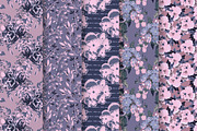 12 Violet Flowers Seamless Patterns, a Pattern Graphic by Sunset&Sea Design (Thumbnail 2 of 4)
