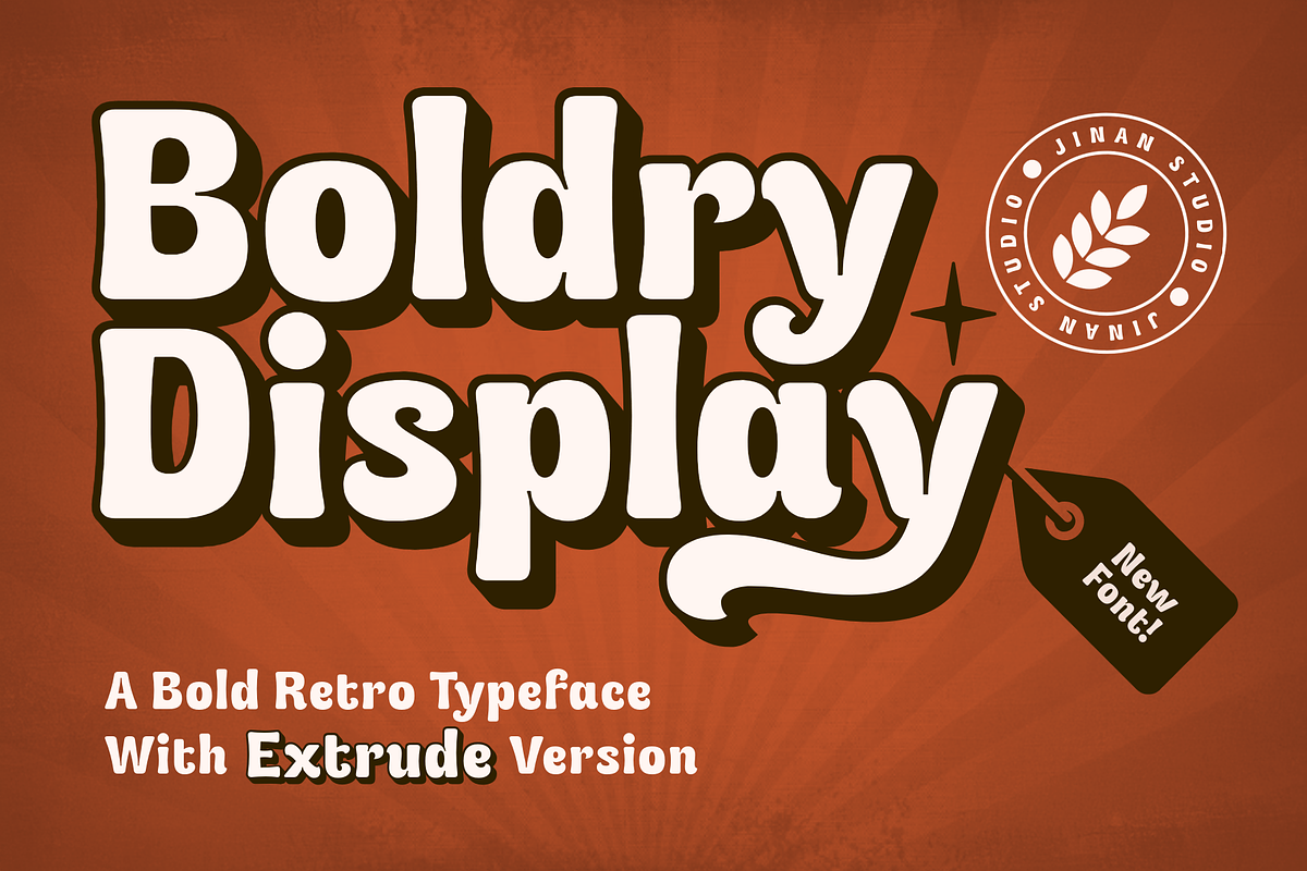 Boldry Display, a Sans Serif Font by Ainun Jinan (Photo 1 of 9)